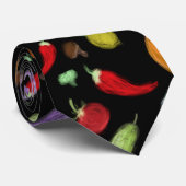 Cravate Récolte légumes tomate poivre carottes champignon  (Roulé)