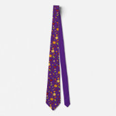 Cravate Récolte végétale grâces violet motif (Devant)