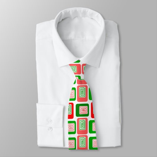 Cravate Rectangles de Noël (Attaché)