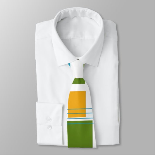 Cravate Rectangles et lignes Abstraites (Attaché)