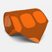 Cravate Rectangles orange arrondies (Roulé)