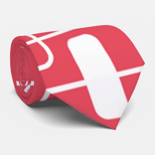 Cravate Rectangles ouvertes et fermées - Rouge (Roulé)