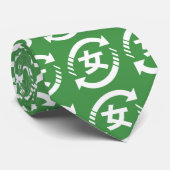 Cravate Recycler les filles japonaises | SYMBOLE Kanji Nih (Roulé)