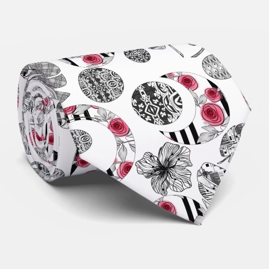 Cravate Red and Black, Quilting, Patchwork, Rustic, Modern (Roulé)