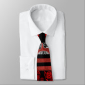 Cravate Red And Black Skull Tie (Attaché)