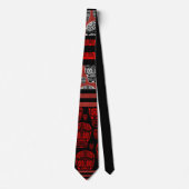 Cravate Red And Black Skull Tie (Devant)