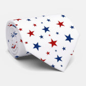 Cravate Red And Blue Stars  (Roulé)