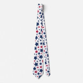 Cravate Red and Blue Stars - motif de drapeau américain (Devant)