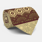 Cravate Red and Golden Tortoise Pattern (Roulé)