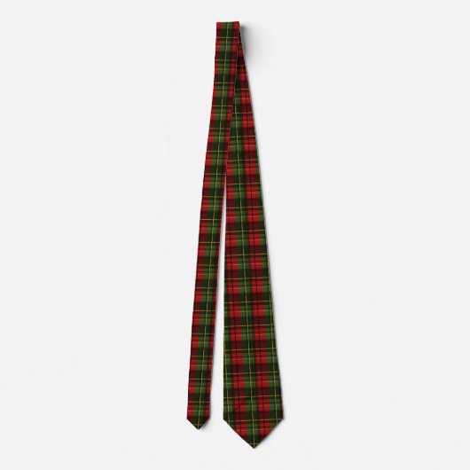 Cravate Red And Green Plaid Tartan Pattern Festive Holiday (Dos)