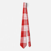 Cravate Red and White Bold Checkered Plaid Design  (Devant)