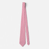 Cravate Red and white geometric checkered pattern retro    (Devant)