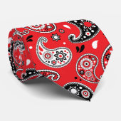 Cravate Red Bandana Paisley Pays élégant Ouest (Roulé)