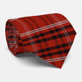 Cravate Red Black Gray Christmas Plaid Striped Pattern (Roulé)