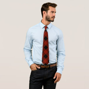 Cravate Red Buffalo Check Lumberjack Plaid