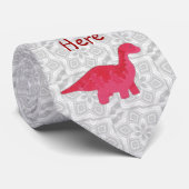 Cravate Red Dino (Roulé)