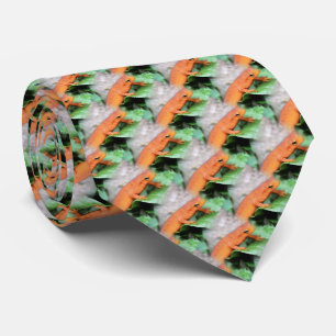 Cravate Red Eft Orange Salamander Motif naturel