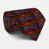 Cravate Red Flames Pattern Men's Tie (Roulé)