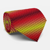 Cravate Red Gold Brown Stripes texturé Look Motif (Roulé)