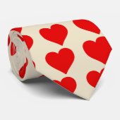 Cravate Red Heart Shape Love Classic Simple Minimalisme (Roulé)