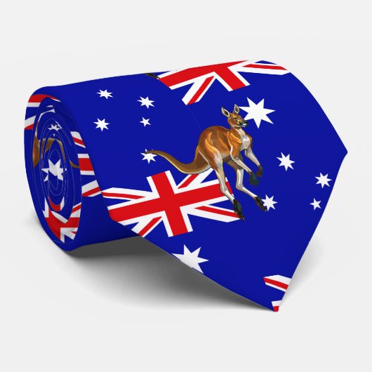 Cravate Red Kangaroo motif australien (Roulé)