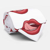 Cravate Red Lips Open Mouth Thunder_Cove (Roulé)