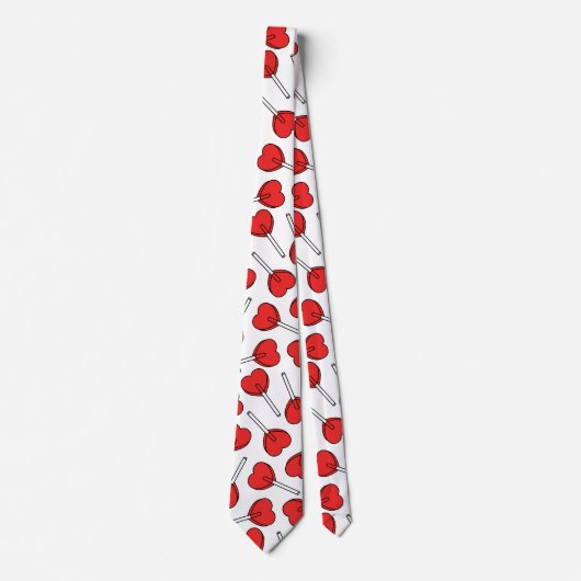 Cravate Red Lollipops, Heart Lollipops, Lollipop Pattern (Devant)