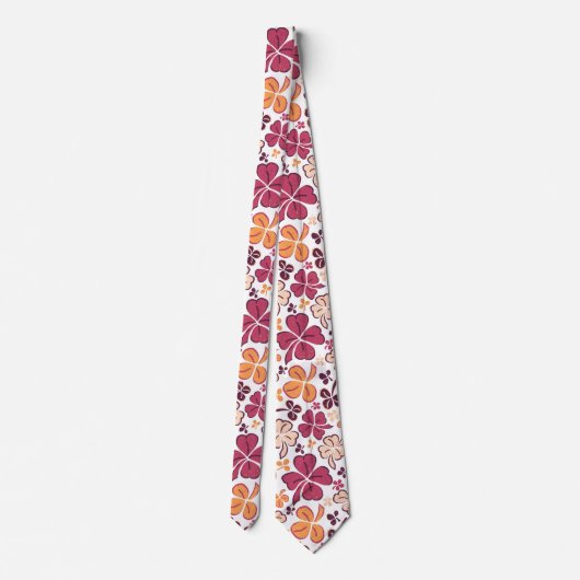 Cravate Red Lucky Shamrock Clover Saint Patrick`s Day (Dos)