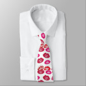 Cravate Red mouths Pattern Personalized (Attaché)