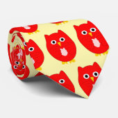 Cravate Red Owl Design Any Colour Background (Roulé)