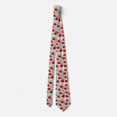 Cravate Red Poppy Floral Pattern (Dos)