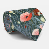 Cravate Red Poppy Meadow (Roulé)