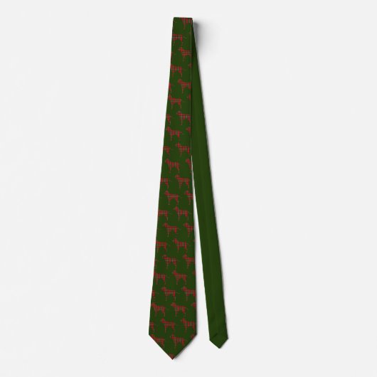 Cravate Red Stewart Plaid Chien (Devant)