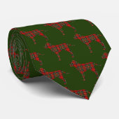 Cravate Red Stewart Plaid Chien (Roulé)