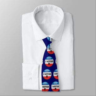 Cravate Red White and Blue Patriotic I Voted