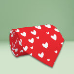 Cravate Red White Hearts Saint-Valentin<br><div class="desc">Complétez votre tenue de la Saint-Valentin avec cette cravate aux motifs de coeur mignon aux couleurs rouge et blanc. Illustré et dessiné par Patricia Alvarez.</div>