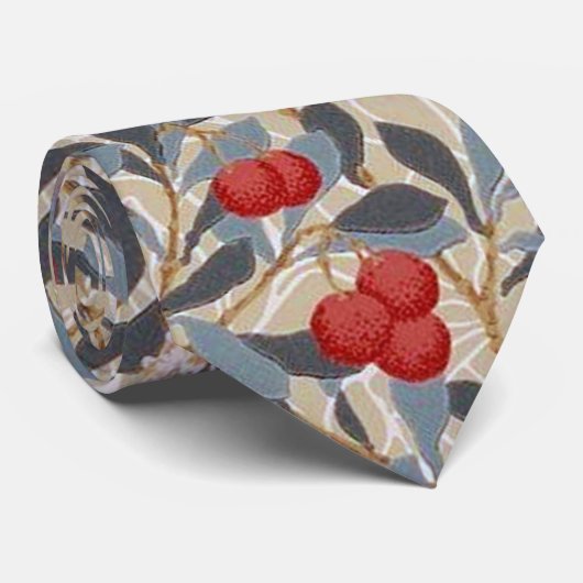 Cravate Redberry Tree, William Morris (Roulé)