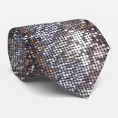 Cravate Regard de scintillement argenté de paillette (Roulé)