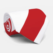 Cravate régimentaire blanche et cramoisie de (Roulé)