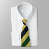 Cravate régimentaire de la marine verte et de l'or (Attaché)