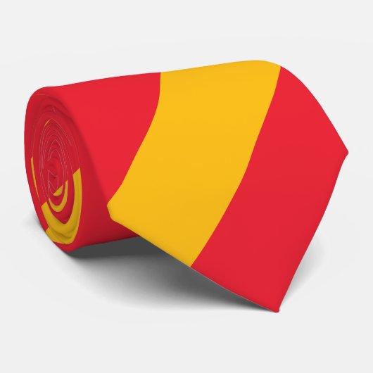 Cravate régimentaire de rayure de cardinal et d'or (Roulé)