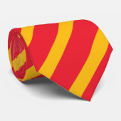 Cravate régimentaire de rayure de cardinal et d'or (Roulé)