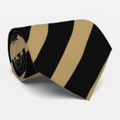 Cravate régimentaire d'or noir et classique (Roulé)