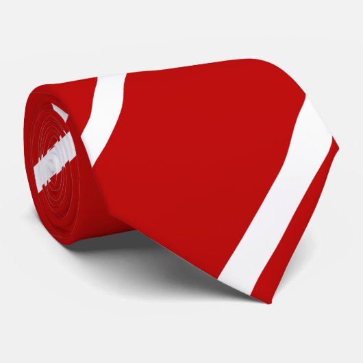Cravate régimentaire faite sur commande rouge et (Roulé)