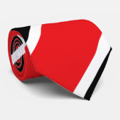 Cravate régimentaire noire et blanche rouge de (Roulé)