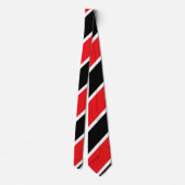 Cravate régimentaire noire et blanche rouge de (Dos)