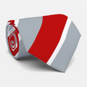 Cravate régimentaire rouge en argent et blanc (Roulé)