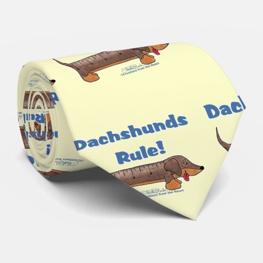 Cravate Règle Dachshunds (Roulé)