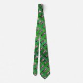 Cravate Reindees Noël Sur Vert (Dos)
