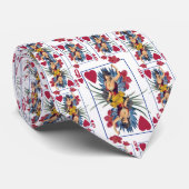 Cravate Reine des Coeurs et des Fleurs (Roulé)